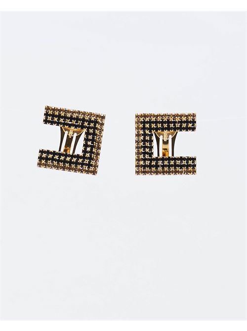 Earrings with two-tone rhinestone chain Elisabetta Franchi ELISABETTA FRANCHI | Earrings | OR37M37E2053